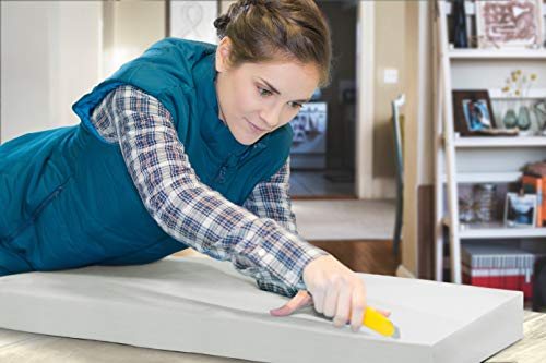 "AK Trading CO. Professional 2"" Thick, 18"" Wide X 72"" Long Regular Density Upholstery Foam, White" (FOAM-2x18x72) - size: 2" H x 18" W x 72" L