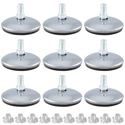 Bivethoi M8 Furniture Leveling Feet, 12 Pack, 2 Inch OD - size: M8 (2 inch)