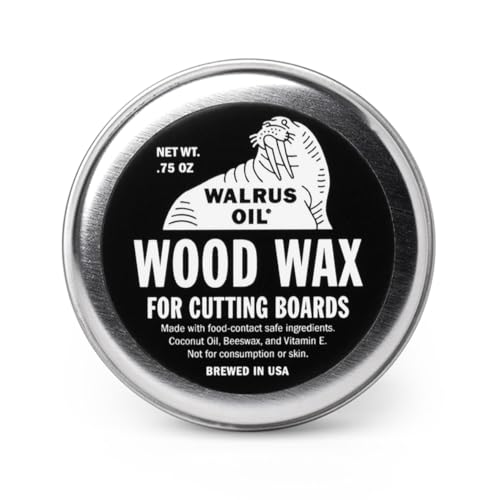 WALRUS OIL - Wood Wax, 0.75 oz Can, FDA Food-Safe, Cutting Board Wax and Board Cream - size: 0.74 Fl Oz (Pack of 1)