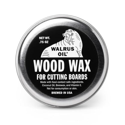 WALRUS OIL - Wood Wax, 0.75 oz Can, FDA Food-Safe, Cutting Board Wax and Board Cream - size: 0.74 Fl Oz (Pack of 1)
