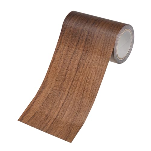 M METERXITY 1-Roll Wood Grain Repair Tape, 3.15in x 15ft Textured Realistic Self-Adhesive Wood Floor Tape Contact Paper for Furniture/Floors/Home [Dark Brown Pine] - color: Dark Brown Pine, size: 3.15in x 15ft