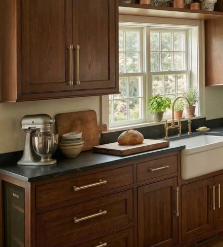 10 Pack Antique Brass Cabinet Pulls 3.75 Inch(96mm) Kitchen Cabinet Handles Cabinet Hardware for Drawer Pulls - color: Antique Brass, size: 3.75" Hole Center