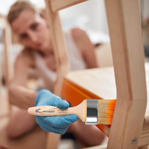 Wesquer 5-Pack All in One Paint Brush - Chalk & Wax Brushes for Furniture
