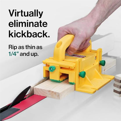 MICROJIG GRR-RIPPER GR-100 3D Table Saw Pushblock, Yellow - style: Classic