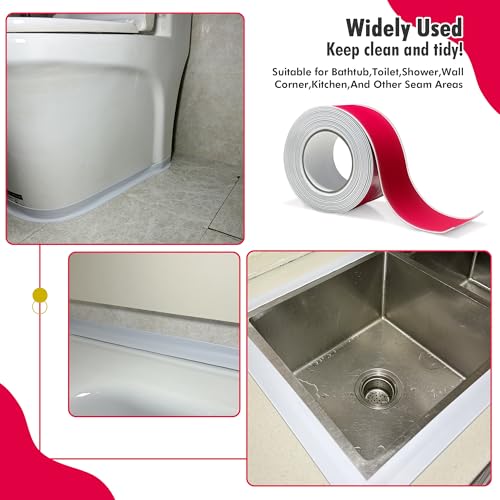 Waterproof Caulk Tape, Self-Adhesive for Toilet, Tub, Kitchen, Corners,Bath - style: 1 Roll-RIF