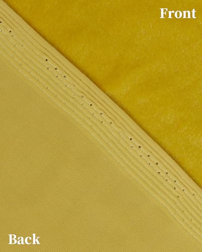 HOTGODEN Yellow Stretch Velvet Fabric by The Yard: 63" Wide 2 Yards 95% Polyester 5% Spandex Velvet Fabric for DIY Sewing, Upholstery, Apparel, Costume, Craft - color: Yellow, size: 2 Yard