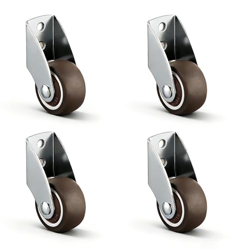 2" Rigid Caster Wheels, Small Door/Gate Support Wheel, Anti-Sag, 4‑Pack - size: 2.0inch