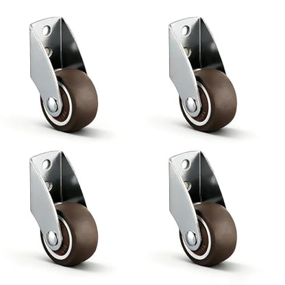 2" Rigid Caster Wheels, Small Door/Gate Support Wheel, Anti-Sag, 4‑Pack - size: 2.0inch
