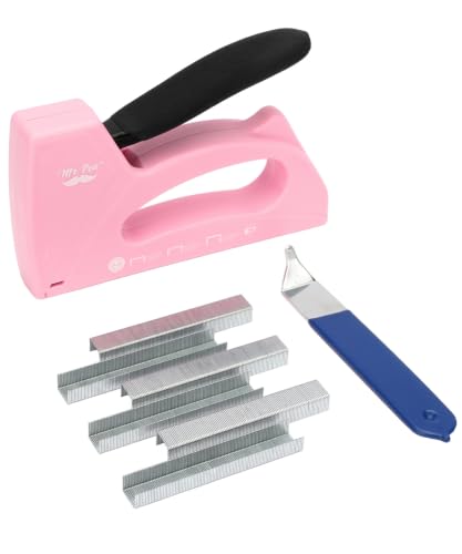 Mr. Pen- Light Duty Staple Gun with 2100 Staples and Staple Remover - color: Pink