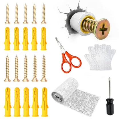 Drywall Anchor Repair Kit, Fast Loose Anchors Fix, 1.96' x 106' Patch Easy Cut for Fixing Wall Plugs Fast
