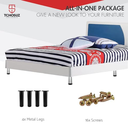 6 Inch Aluminium Alloy Metal Furniture Legs, Set of 4 Round Black - color: Gold, size: 6"/15cm