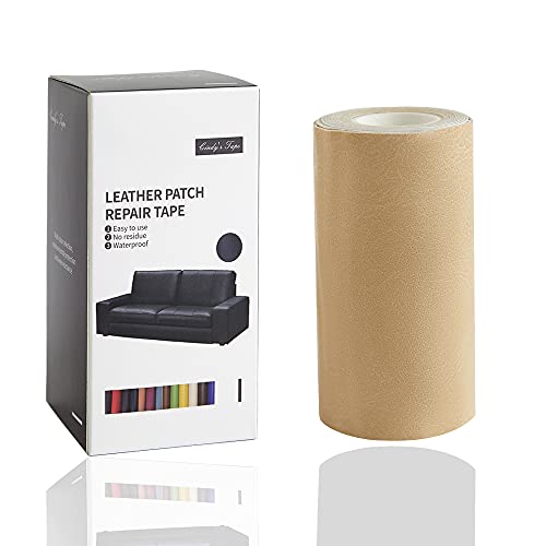 Leather Repair Tape Self Adhesive Patch kit Retro Ivory Beige 4x60 inch Heavy Duty for Couch, Sofa, Car Seat,Handbag,Furniture,Drivers Seat, Jacket,Computer Chair, First Aid Vinyl Repair kit - color: Retro Ivory, size: 4*60 inch