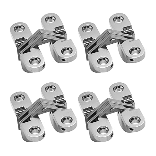 1-3/4" Hidden Hinge Stainless Steel 180 Degree, 4pcs - size: 44.5 mm, 4 PCS
