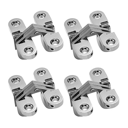 1-3/4" Hidden Hinge Stainless Steel 180 Degree, 4pcs - size: 44.5 mm, 4 PCS