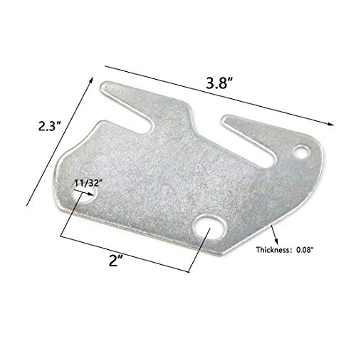 Bitray Wood Bed Plates Rail Hook Plates for Bed Frame Bracket Replacement - style: 4pcs