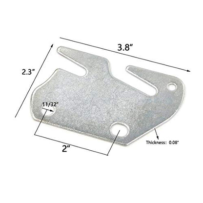Bitray Wood Bed Plates Rail Hook Plates for Bed Frame Bracket Replacement - style: 4pcs