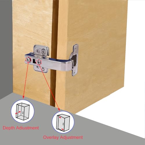 90 Degree Soft Close Cabinet Hinges, Detachable Blind Corner Kitchen Door Hardware, Chrome Finish