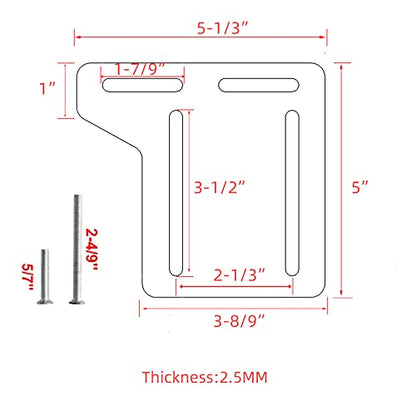 2 PCS Bed Frame Brackets Adapter for Headboard,Bed Frame Adapter Brackets - color: 2Pcs Headboard Brackets
