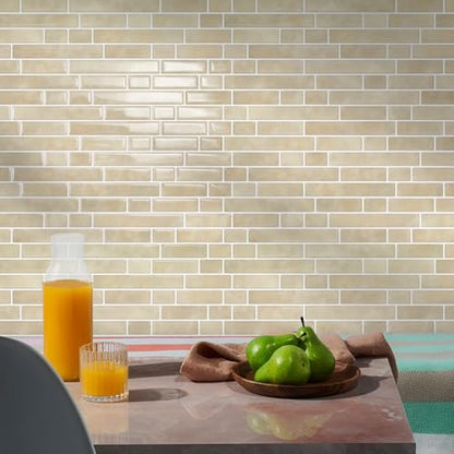 STICKGOO Thicker Peel and Stick Backsplash Tile for Kitchen and Bathroom - color: Brown