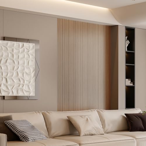 YLL YLL PVC Slat Wall Panel Peel and Stick 118"x 15.7" Faux Oak Grain Wood Slat Panel Self-Adhesive Wallpaper Soundproof 3D Wall Panels - color: Oak, size: 15.7" x 118"