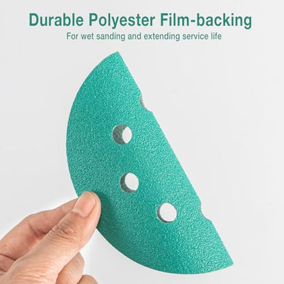5-Inch 8-Hole Wet Dry Sanding Discs 180 Grit Sandpaper, 50-Pack