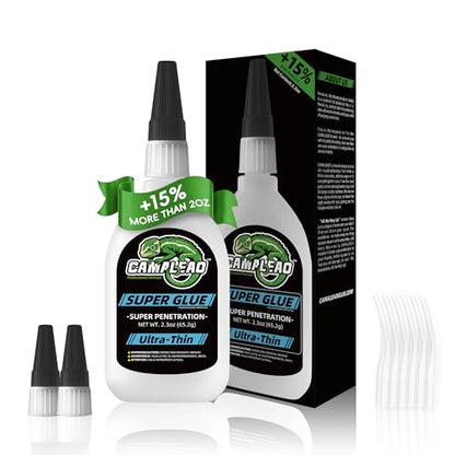 Ultra-Thin Super Glue Liquid Kit 2.3 oz for Plastic Metal Glass - size: 2 oz., style: ULTRA-THIN VISCOSITY