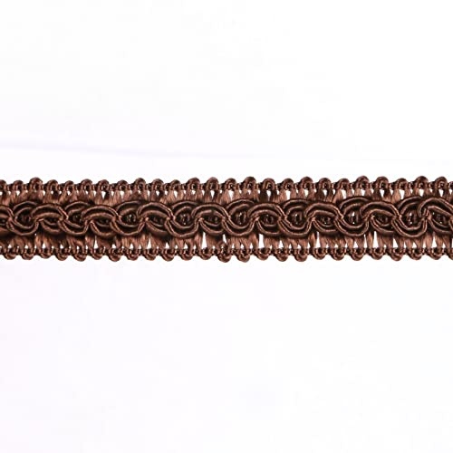 13 Yard Handmade Basic Trim,0.59" Diameter Gimp Braid-Coffee - color: dark coffee, size: 13