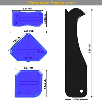 Painters Tool Grout-Caulk Removal-Tool Paint Scraper Tool with Caulking Silicone Pads - Caulking Repair and Finishing Tool Kit - size: Paint Scraper Tool