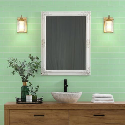 STICKGOO 10-Sheet Backsplash Peel and Stick Subway Tile(Thicker Design) - color: Light Sage
