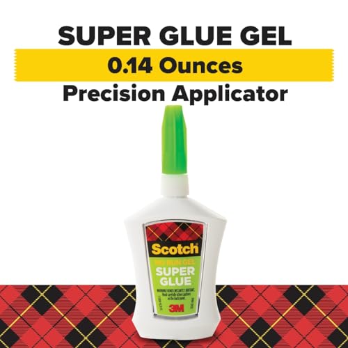 Scotch Super Glue Gel in Precision Applicator, .14 Ounces - size: 1 Count (Pack of 1)
