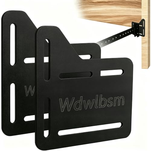 2Pcs Bed Frame Adapter for Headboard Conversion, Adjustable Bed Frame Adapter Connector, Headboard Attachment Bracket for Full to Queen Bed Modification, Black