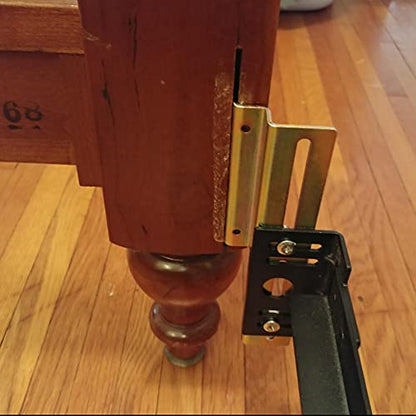 2PCS #711 Bolt-On to Bed Frame Conversion Brackets with Hardware Hook Plate,Headboard Hook Set, Hook on Bed Rails, Hook on Bed Frame Brackets