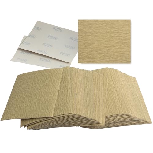 1/4 Sheet Sandpaper 4.5 x 5.5 Inch Palm Sander Paper 40PCS 220 Grit Sanding Sheets for Palm Sanders Sand Paper for Woodworking,Automotive,Metal - style: 220grit