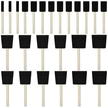Foam Brush 25pcs with High Density Foam (1/2", 1", 2", 3") - size: 1/2"-3" assorted 25pcs