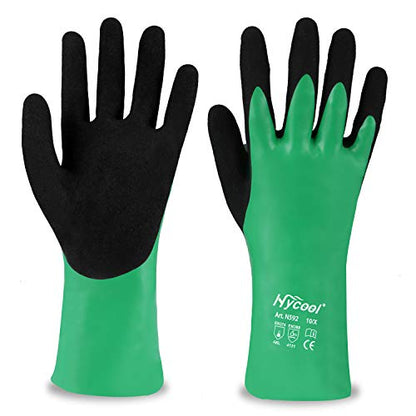 Nitrile Coating Chemical Resistant Gloves 1Pair - size: Medium (Pack of 2)