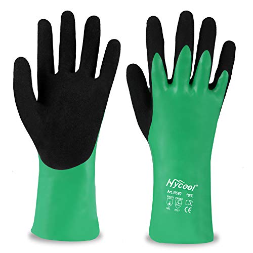 Nitrile Coating Chemical Resistant Gloves 1Pair - size: Medium (Pack of 2)
