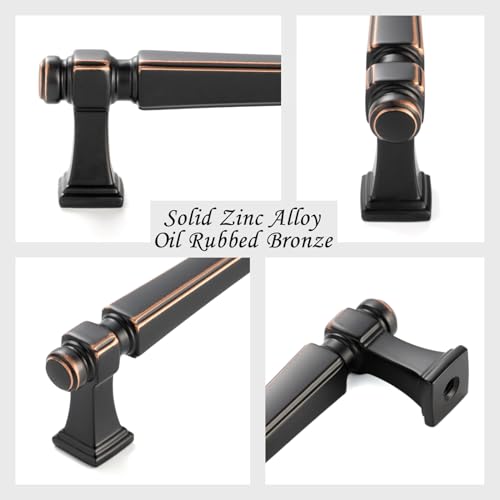 3 Inch Oil Rubbed Bronze Cabinet Pulls 10 Pack French Style P2501 - color: Oil Rubbed Bronze, size: 3 Inch Hole Centers