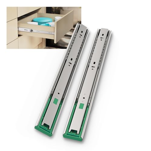Hitess 6 Pairs Soft Close Drawer Slides 16 Inch Full Extension - size: 16 Inch