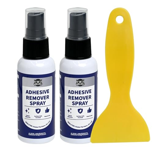 Breliter Adhesive Remover Spray - Water-Based Glue & Sticker Remover for Labels, Tape Residue, Grease, Gum, Decals, Wax, Safe for Glass, Metal, Ceramic Tile Surfaces, Neutral PH (2 Pack) - color: 2 Pack