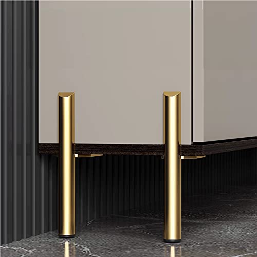 10 Inch Furniture Legs Side Mounted Coffee Table Feet Gold, Set of 4 - size: 10 Inch
