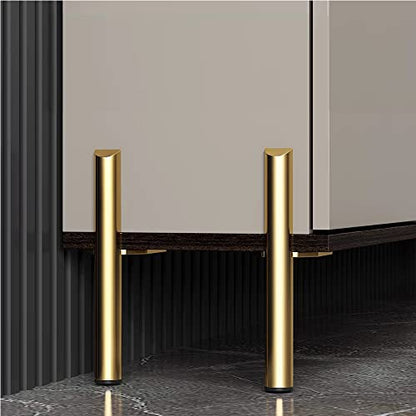 10 Inch Furniture Legs Side Mounted Coffee Table Feet Gold, Set of 4 - size: 10 Inch