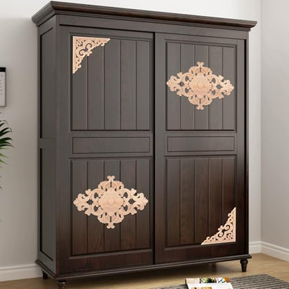 5Pcs Wood Appliques Onlays Classic Decorative Furniture Appliques Set A - color: Set A