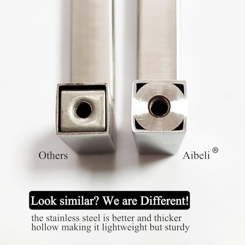 20 Pack 8 Inch Champagne Cabinet Pulls Square Drawer Handles Champagne Bronze Cabinet Hardware Cupboard Handles Modern Stainless Steel Kitchen Cabinet Handles - color: Champagne, size: 8 inch hole centers