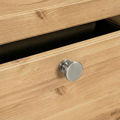 Goldenwarm 10 Pack Brushed Nickel Cabinet Knobs Round Nickel Drawer Knobs - color: Brushed Satin Nickel, size: Single Hole Center