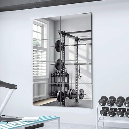 Delma Frameless Mirror Tiles 14"x12"x8 Pcs Wall Mounted - size: 14''x12''-8PCS