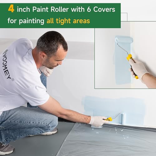 VOOMEY 18 Inch Paint Roller Kit, 23 Pcs Professional Large Painting Kit - size: 23pc