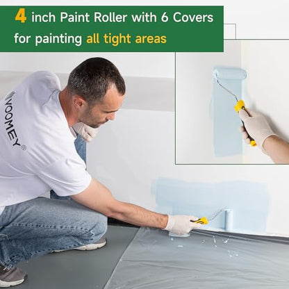 VOOMEY 18 Inch Paint Roller Kit, 23 Pcs Professional Large Painting Kit - size: 23pc