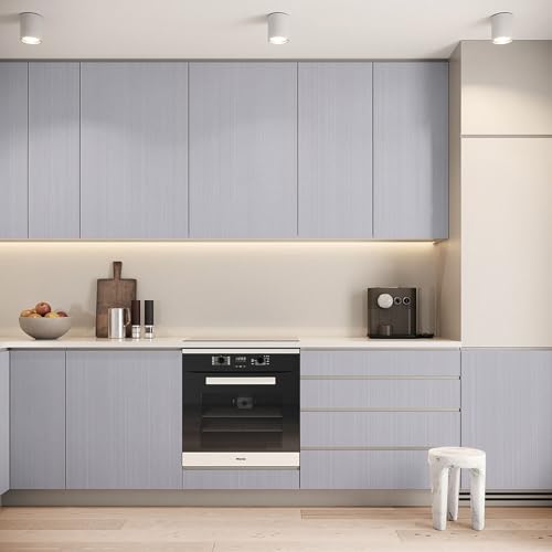 Silver Grasscloth Peel and Stick Wallpaper, A Set of 15.7"x236" Textured Self-Adhesive Waterproof Vinyl Fabric Contact Paper, Wall Paper for Kitchen, Shelf Linen, Bathroom, Bedroom - color: Silver, size: 15.7" x 236"