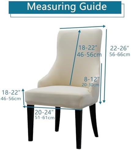 Liykimt Stretch Wingback Side Chair Slipcover-Accent Chair Cover Jacquard with Arm,Washable Upholstered Arm Dining Chair with Nailed Trim Protector for Dining Living Room - color: Gray/Jacquard