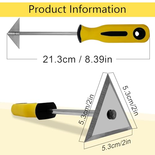 2" Heavy-Duty Triangular Scraper, Stainless Steel Paint & Adhesive Remover